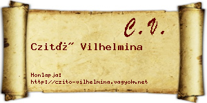Czitó Vilhelmina névjegykártya